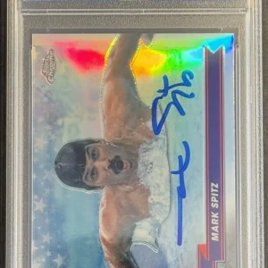 Mark Spitz Signed Auto 2024 Topps Chrome Olympic Swimming Card PSA/DNA Slabbed
