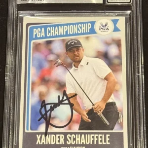 Xander Schauffele Signed Autographed Custom Card Beckett BAS Slabbed Gem 10 Auto