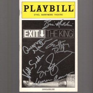 EXIT THE KING HAND SIGNED NYC 2009 PLAYBILL+COA SUSAN SARANDON+RUSH+AMBROSE