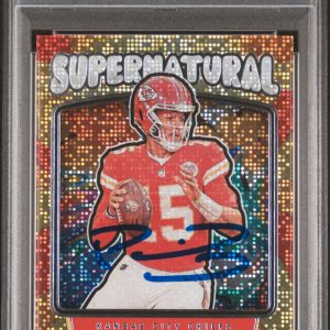 Patrick Mahomes Autographed 2023 Panini Contenders Supernatural Chiefs PSA 8