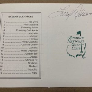 LARRY NELSON HAND SIGNED AUGUSTA MASTERS GOLF SCORECARD+COA 3X MAJOR CHAMPION
