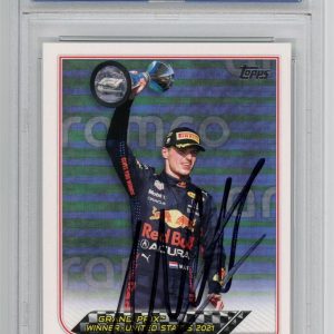 Max Verstappen Autographed Signed 2022 Topps Formula 1 Winners Checker Flag #167