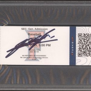 Rintaro Sasaki Signed NCAA COLLEGE DEBUT Ticket 2/15/25 PSA GEM MT 10 AUTO JAPAN