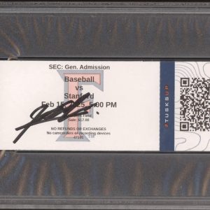Rintaro Sasaki Signed NCAA COLLEGE DEBUT Ticket 2/15/25 PSA GEM MT 10 AUTO JAPAN