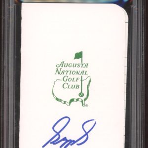 Sepp Straka Signed Augusta Masters Golf Scorecard PSA/DNA MINT 9 AUTO PGA