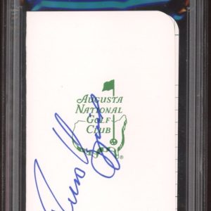 Rasmus Hojgaard Signed Augusta Masters Golf Scorecard PSA/DNA MINT 9 AUTO PGA
