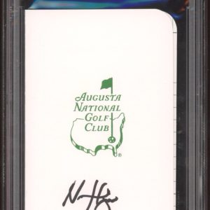 Nicolai Hojgaard Signed Augusta Masters Golf Scorecard PSA/DNA MINT 9 AUTO PGA