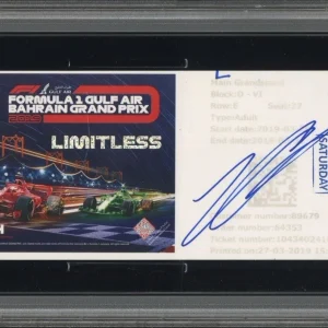 Charles Leclerc Signed 1st F1 Podium + Pole + Fastest Lap Ticket PSA MINT 9 AUTO
