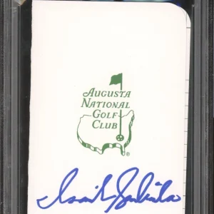 Isaiah Salinda Signed Augusta Masters Golf Scorecard PSA/DNA GEM MT 10 AUTO PGA