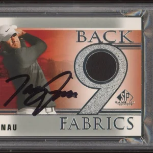 2021 Upper Deck Golf Tony Finau Signed Back 9 Rookie Fabric PSA GEM MT 10 AUTO