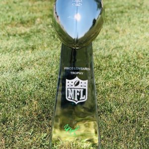 PSA/DNA Packers #4 BRETT FAVRE Signed Full Size LOMBARDI Football Trophy Auto