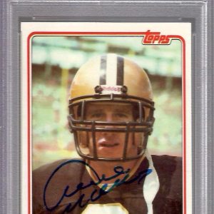 ARCHIE MANNING HAND SIGNED 1981 TOPPS FOOTBALL TRADING CARD PSA SLABBED