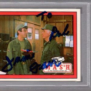 JAMIE FARR HAND SIGNED 1982 DONRUSS MASH TRADING CARD TO BOB PSA SLABBED