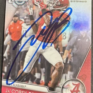 Ja’Corey Brooks Signed Alabama 2023 Bowman Chrome U Rookie Card BAS Beckett