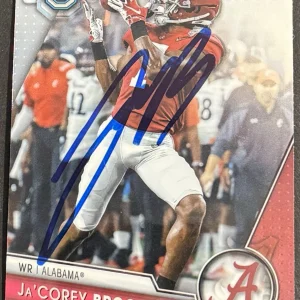 Ja’Corey Brooks Signed Alabama 2023 Bowman Chrome U Rookie Card BAS Beckett