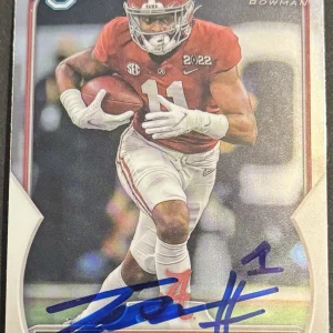 Traeshon Holden Signed Alabama 2022 Bowman Chrome U Rookie Card BAS Beckett