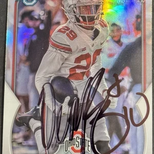 Denzel Burke Signed Ohio State 2022 Bowman Chrome U Rookie Card BAS Beckett
