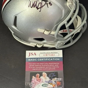 Will Howard Signed Autographed Ohio State Buckeyes Mini Helmet JSA COA Champs