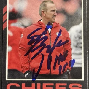 Steve Spagnuolo Signed Autographed Custom Kansas City Chiefs Card BAS Beckett