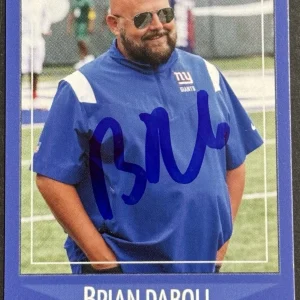 Brian Daboll Signed Autographed Custom New York Giants Card BAS Beckett