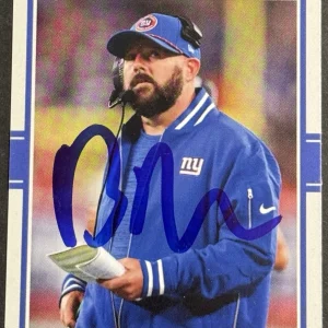 Brian Daboll Signed Autographed Custom New York Giants Card BAS Beckett