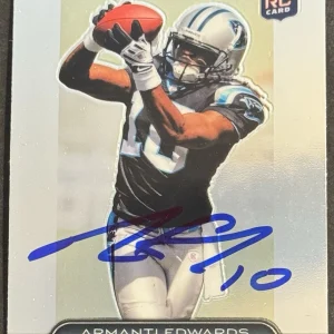 Armanti Edwards Signed 2010 Topps Platinum Rookie Card BAS Beckett App State