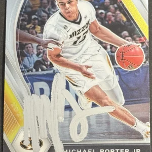 Michael Porter Jr Signed 2021-22 Prizm Base Card BAS Beckett COA Missouri Tigers