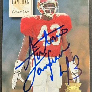Antonio Langham Signed 1994 Skybox Rookie Card BAS Beckett COA Cleveland Browns
