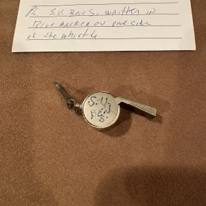 PERSONALLY OWNED Ben Schwartzwalder Game Used Whistle Al Zak Provenance Syracuse
