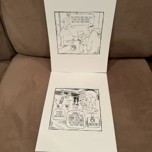 AWESOME SPEED BUMP ORIGINAL SUNDAY 2 Panel COMIC STRIP ART DAVE COVERLY 7/27/97