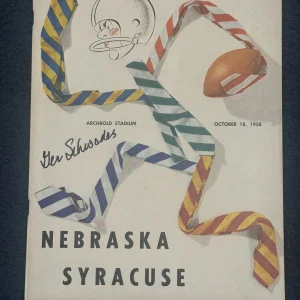GER SCHWEDES SIGNED 1958 SYRACUSE FOOTBALL VS NEBRASKA Program