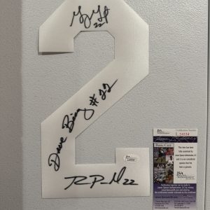 DAVE BING GARY GAIT RYAN POWELL SIGNED SYRACUSE JERSEY NUMBER "2" JSA - LEGENDS!
