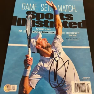 NOVAK DJOKOVIC SIGNED AUTOGRAPH SPORTS ILLUSTRATED TENNIS US OPEN BECKETT BAS D