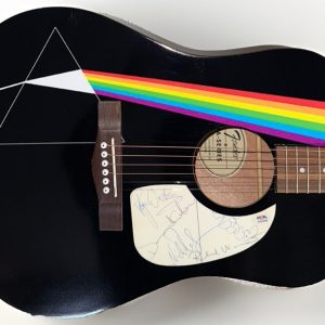 PSA/DNA Pink Floyd Signed Fender Guitar Dark Side Album Waters/Gilmour/Wright+