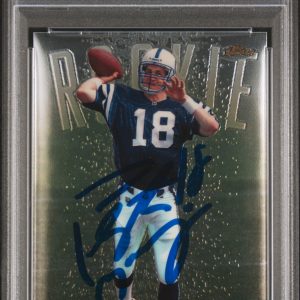 Peyton Manning Autographed 1998 Topps Finest #121 Rookie Card RC PSA Gem Mt 10
