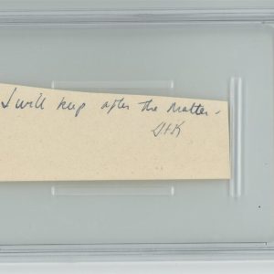 PSA/DNA John F. Kennedy Autographed Cut 1946 JFK Historic Handwritting PSA 10