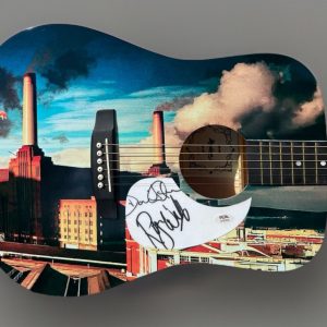 Roger Waters & David Gilmour Signed Pink Floyd Animals Acoustic Guitar PSA LOA