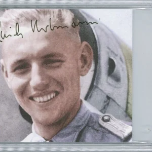 ERICH HARTMANN SIGNED PRINT PSA DNA (D) WWII ACE 352V