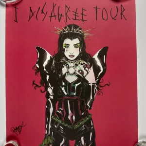 Poppy JSA Signed Autograph Signed Poster Lithograph I Disagree Tour Los Angeles
