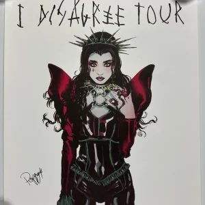 Poppy JSA Signed Autograph Signed Poster Lithograph I Disagree Tour New York