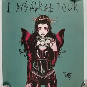 Poppy JSA Signed Autograph Signed Poster Lithograph I Disagree Tour Toronto