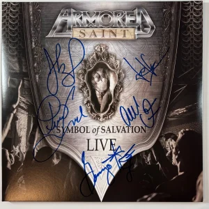 Armored Saint JSA Signed Autograph Record Album Vinyl Symbol of Salvation Live