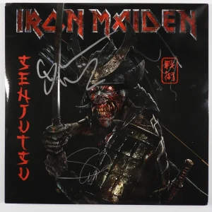 Iron Maiden JSA Autograph Signed Senjutsu Album Vinyl Record Colored