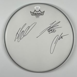 3 Doors Down JSA Signed Autograph Drumhead Brad Arnold +