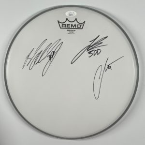 3 Doors Down JSA Signed Autograph Drumhead Brad Arnold +