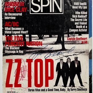 ZZ Top ACOA Fully Signed Autograph Spin Magazine Cover