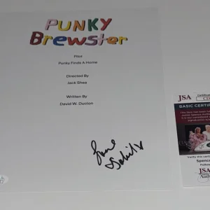 SOLEIL MOON FRYE SIGNED PUNKY BREWSTER PILOT EPISODE SCRIPT COVER JSA COA