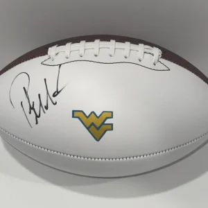 PAT MCAFEE SIGNED FOOTBALL WEST VIRGINIA MOUNTAINEERS PROOF