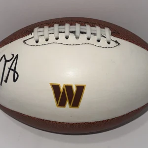 TREY AMOS SIGNED FOOTBALL WASHINGTON COMMANDERS NFL STAR PROOF