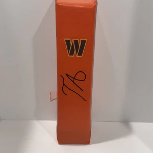 TREY AMOS SIGNED TOUCHDOWN PYLON WASHINGTON COMMANDERS NFL STAR PROOF